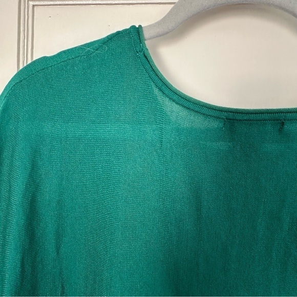 H&M Sweater Dark Green Longline Long Sleeve Forest Fairy High Low Hem Size L - Picture 8 of 13